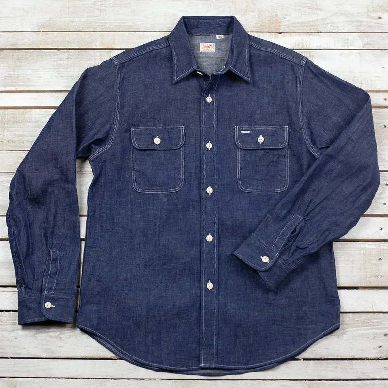 Blue Denim L/S Work Shirt Indigo