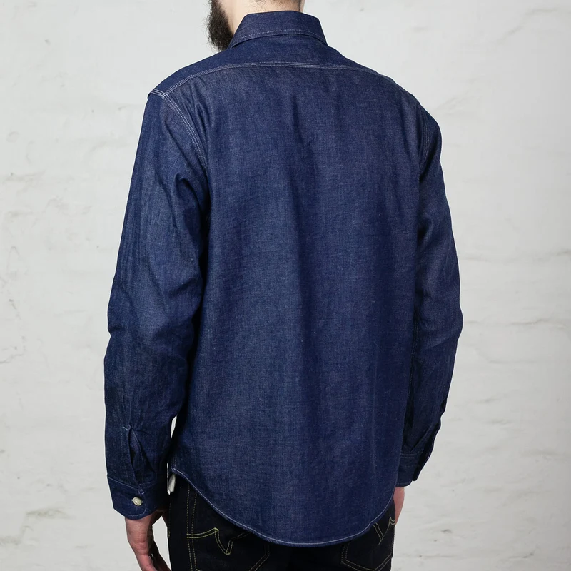 Blue Denim L/S Work Shirt Indigo