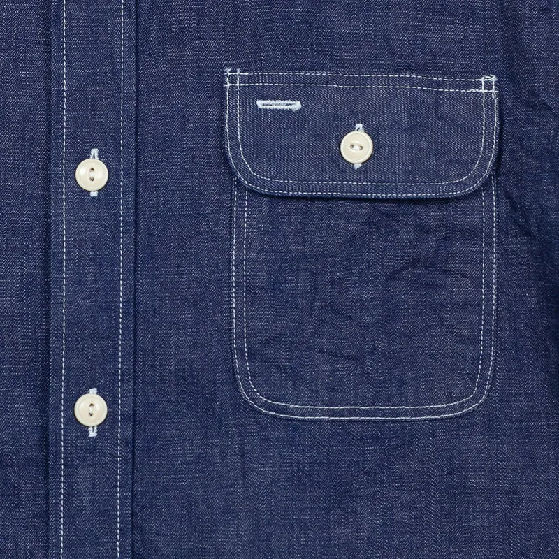 Blue Denim L/S Work Shirt Indigo