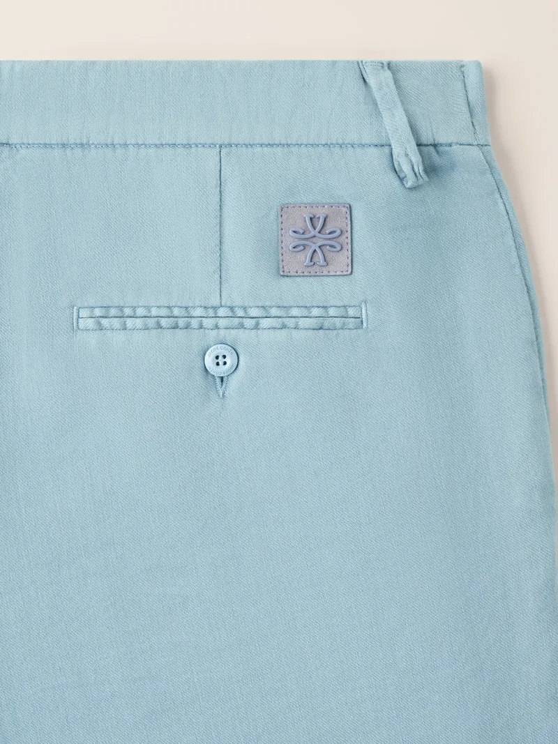Gray – Cotton and Linen Stretch Gabardine Pants