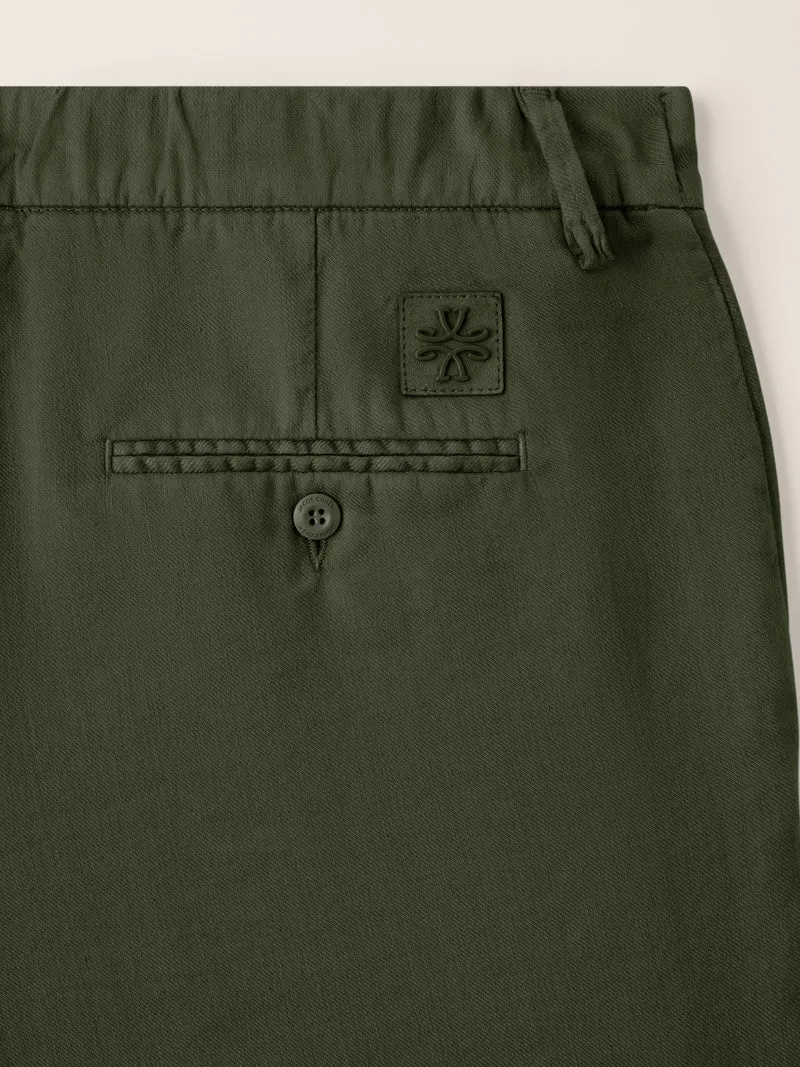 Gray – Pants in Cotton and Linen gabardine stretch