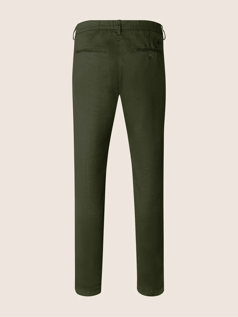 Gray – Pants in Cotton and Linen gabardine stretch