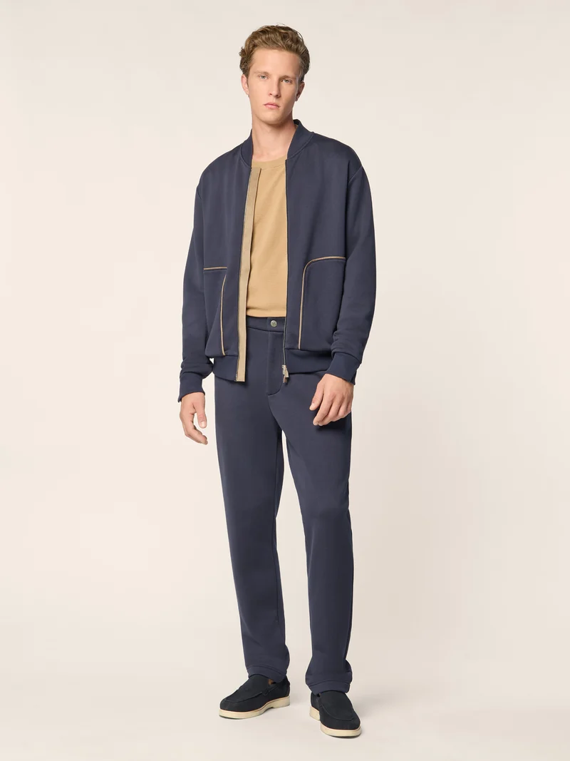 Gray – Pants in Sea Island Cotton Fleece