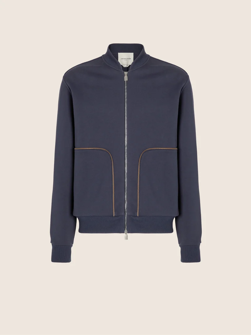 Bomber in Sea Island Cotton Fleece