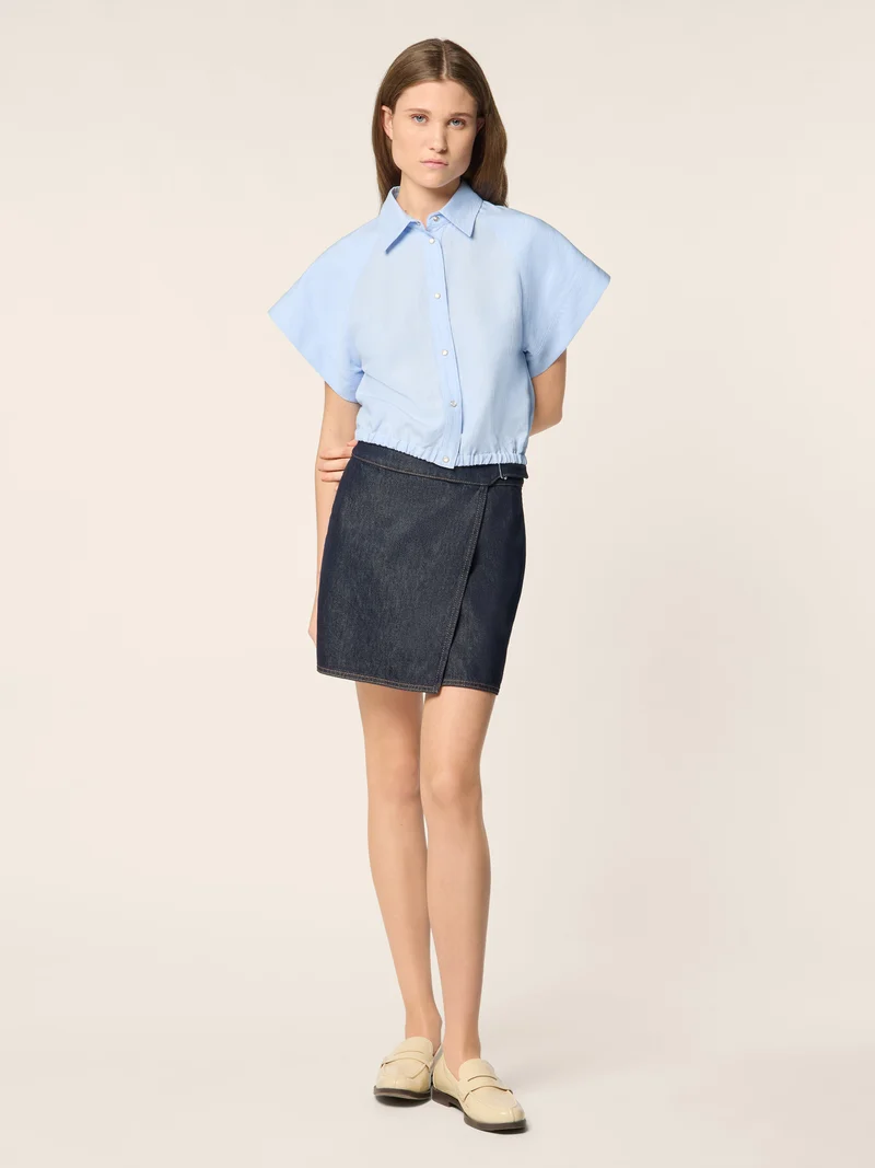 Cotton-Lyocell Denim Skirt