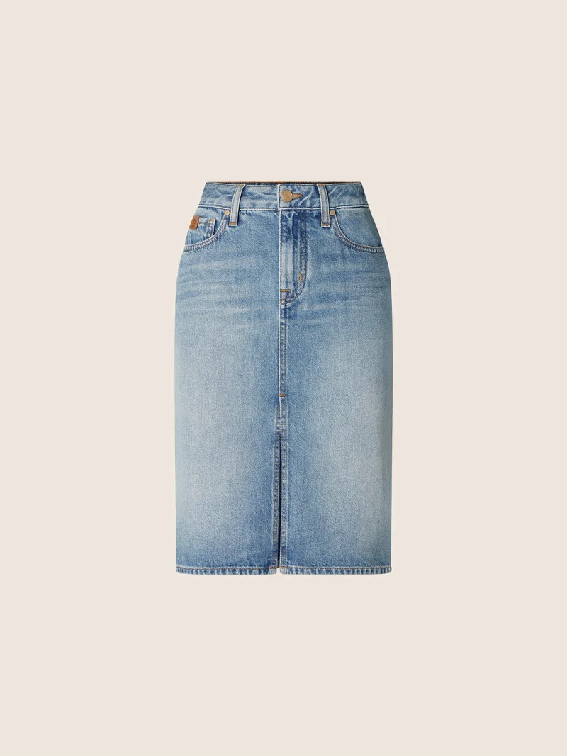 Cotton-Lyocell Denim Skirt