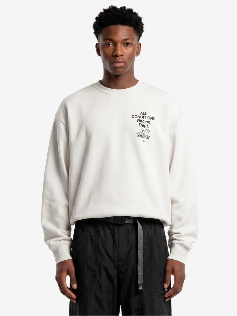 ACG Felpa Girocollo 'Tuff Fleece' bianca Dri-FIT