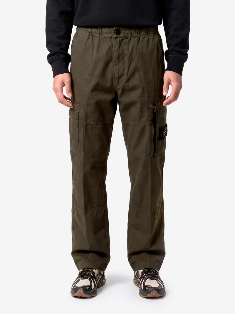 Pantaloni cargo in cotone ripstop con tasche multiple con zip