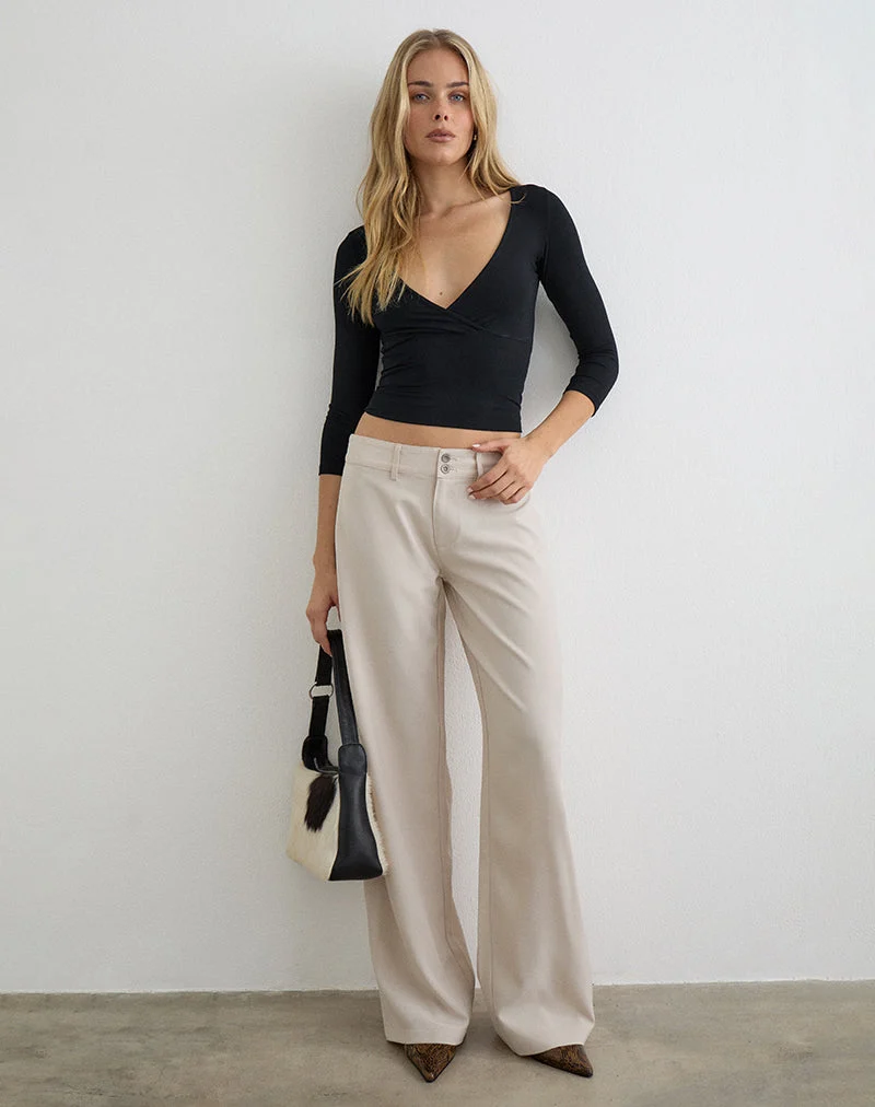Calza-Hose in Tailoring-Passform, Farbe „Cannoli Cream“