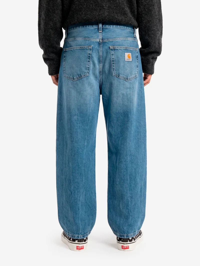 Pantaloni 'Landon' in denim blu marble used wash