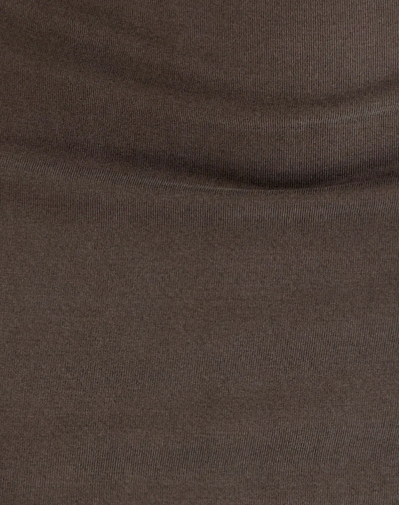 Julitte Minikleid aus Cupro, dunkelbraun