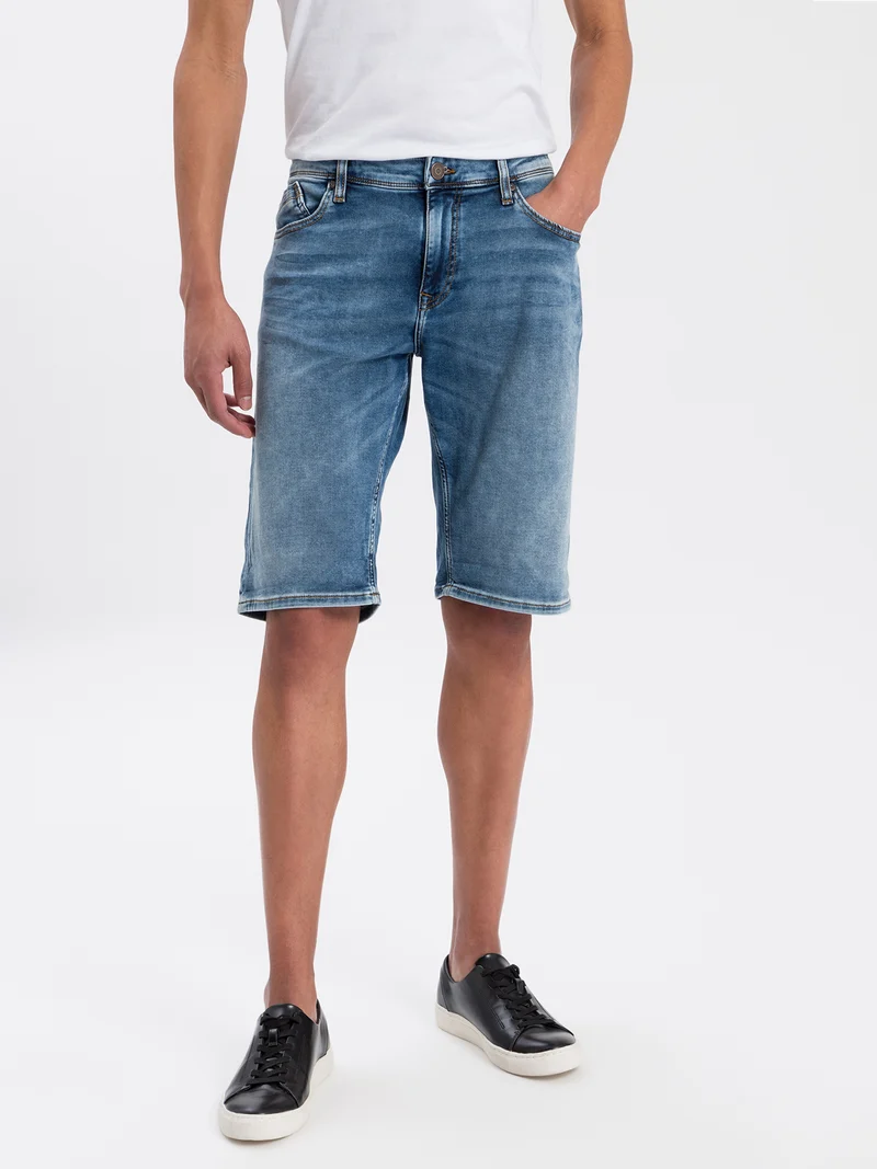 LEOM | HERREN SWEAT DENIM SHORTS