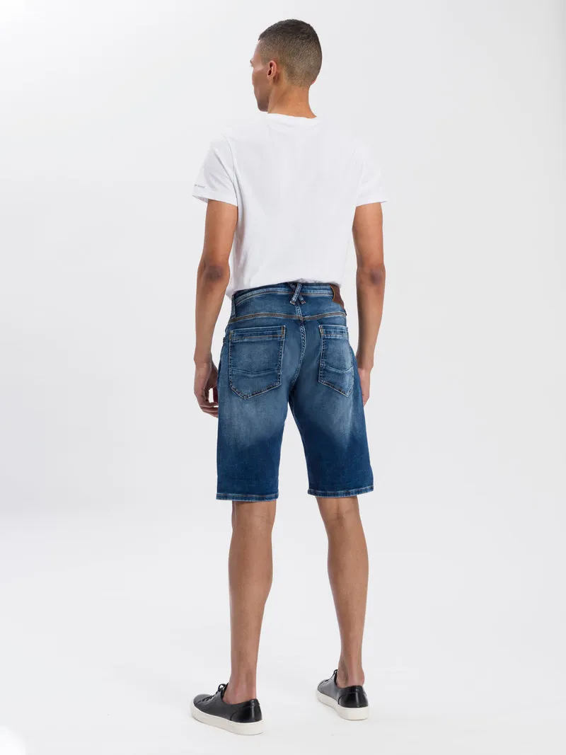 LEOM | HERREN SWEAT DENIM SHORTS