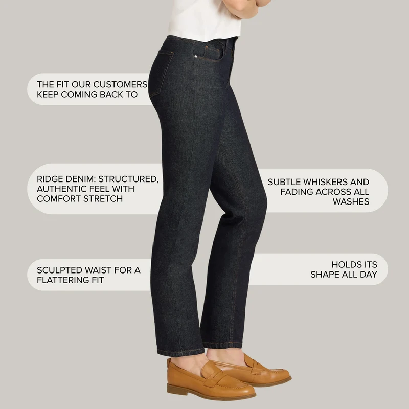 Women’s Best Sellers Mid Rise Slim Straight Jeans