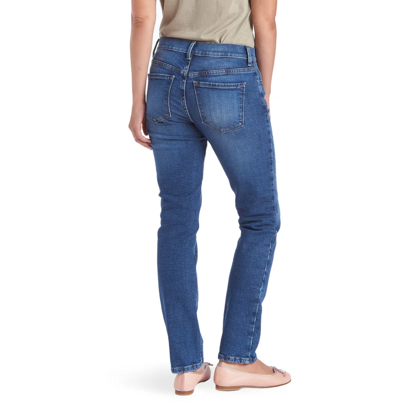 Grand Mid Rise Slim Straight Jeans