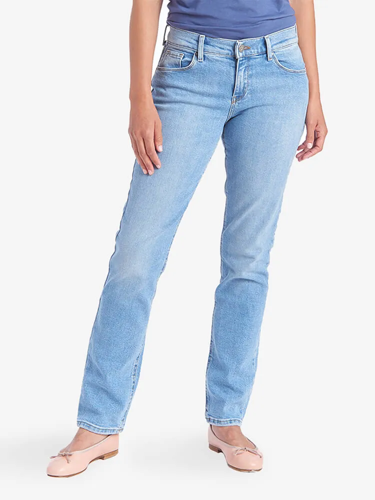 Grand Mid Rise Slim Straight Jeans