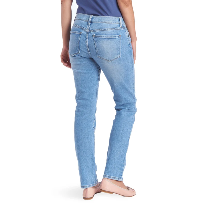 Grand Mid Rise Slim Straight Jeans
