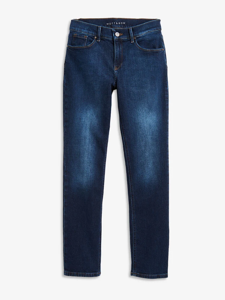 Grand Mid Rise Slim Straight Jeans