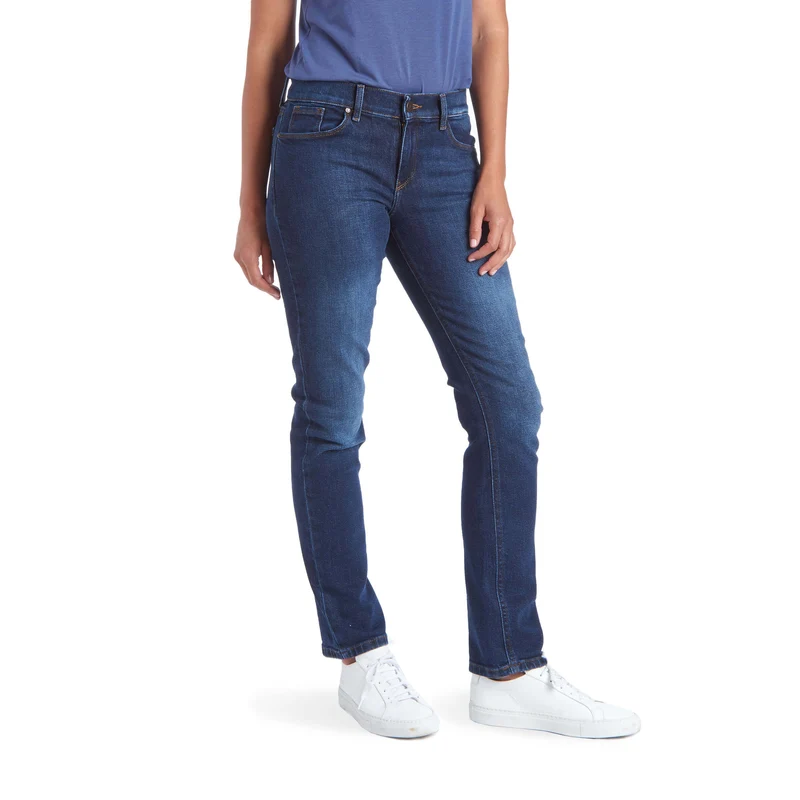 Grand Mid Rise Slim Straight Jeans