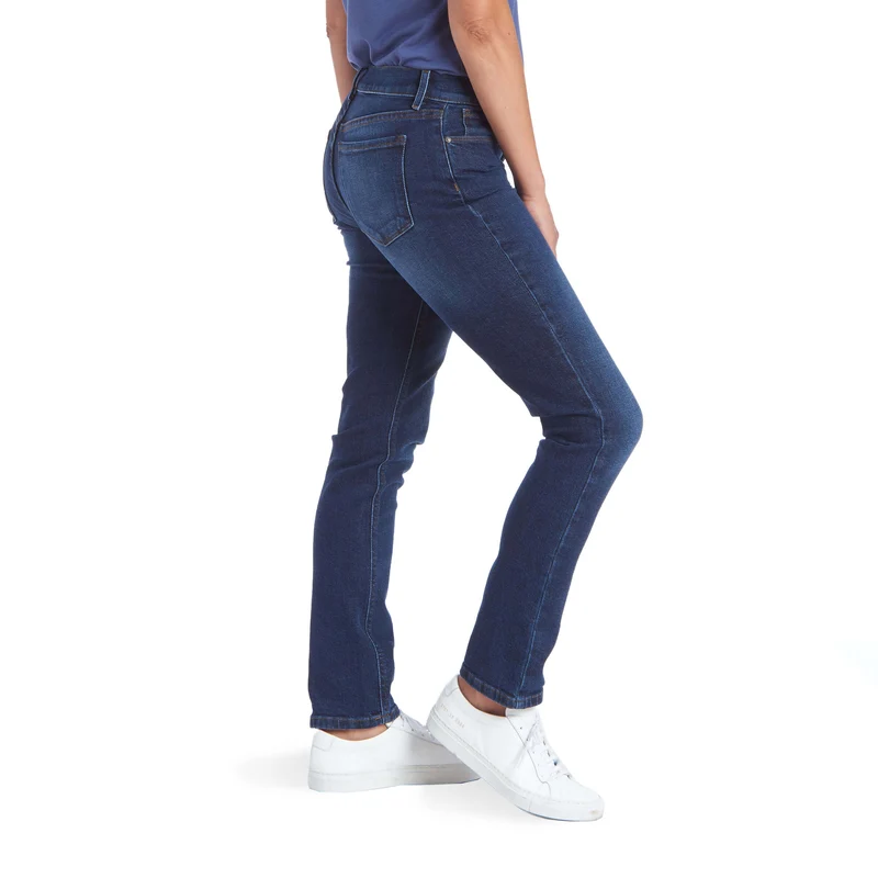 Grand Mid Rise Slim Straight Jeans