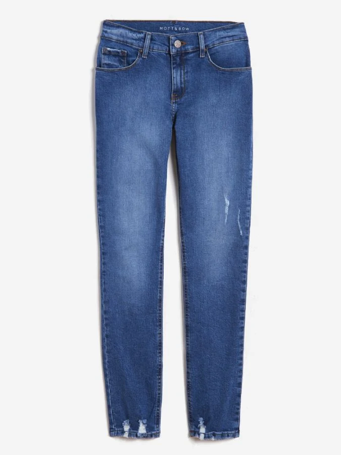 Ridge Mid Rise Slim Straight Jeans