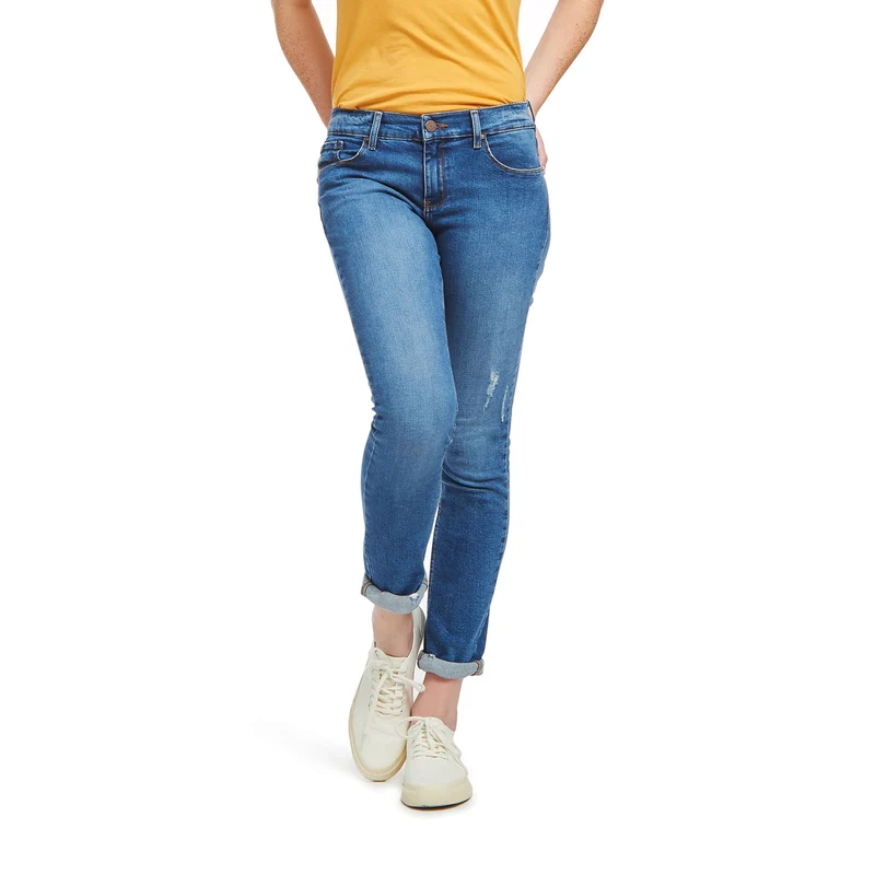 Ridge Mid Rise Slim Straight Jeans