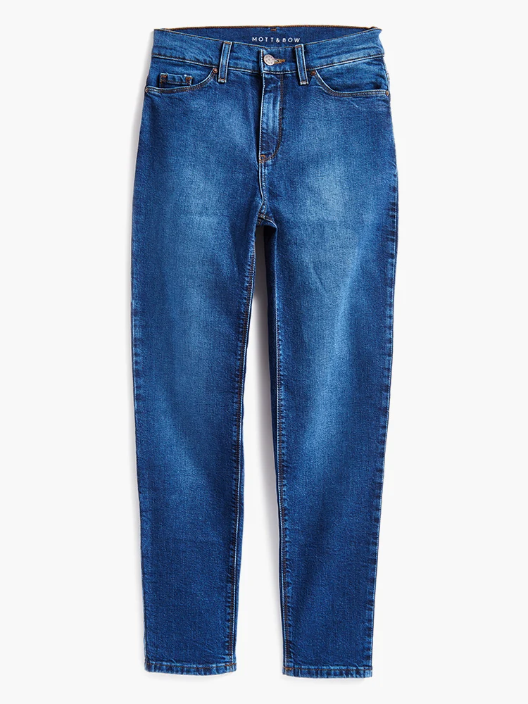 Ridge Mid Rise Slim Straight Jeans