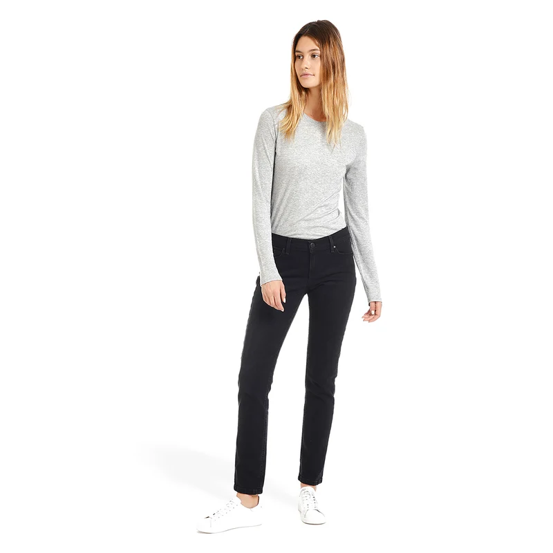 Allen Mid Rise Slim Straight Jeans