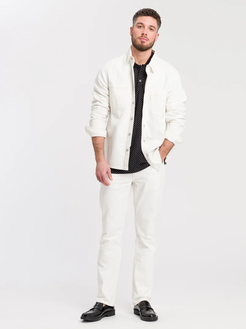 Herren Regular Piqué Polo-Shirt mit Muster schwarz