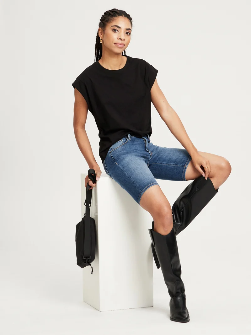 ANYA SHORT | SLIM FIT JEANS SHORTS