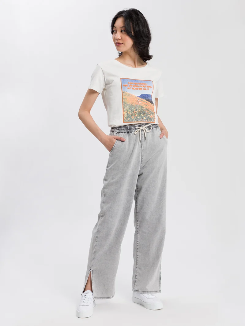STRAIGHT | REGULAR FIT SWEAT DENIM JOGG PANTS