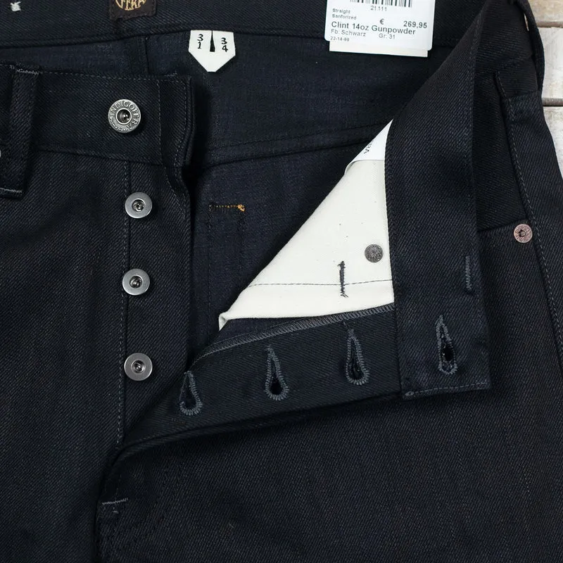 Clint 14 oz. Gunpowder Black Straight