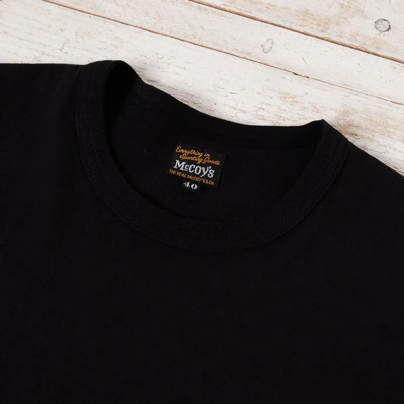 THE REAL McCOY'S Logo T-Shirt Schwarz