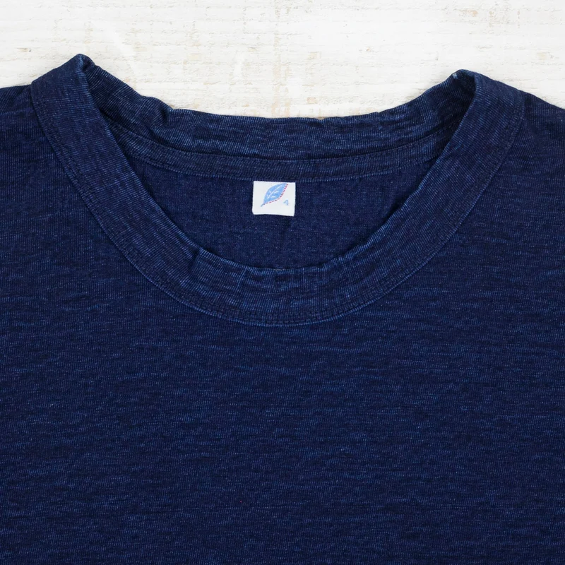 Knitted Crew Neck T-Shirt Dark Indigo