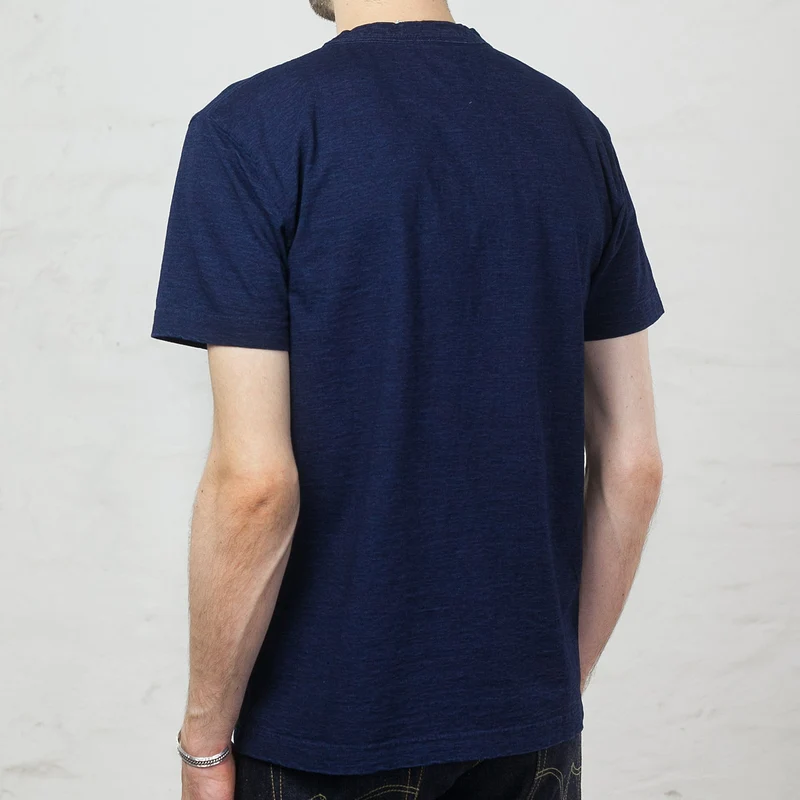 Knitted Crew Neck T-Shirt Dark Indigo