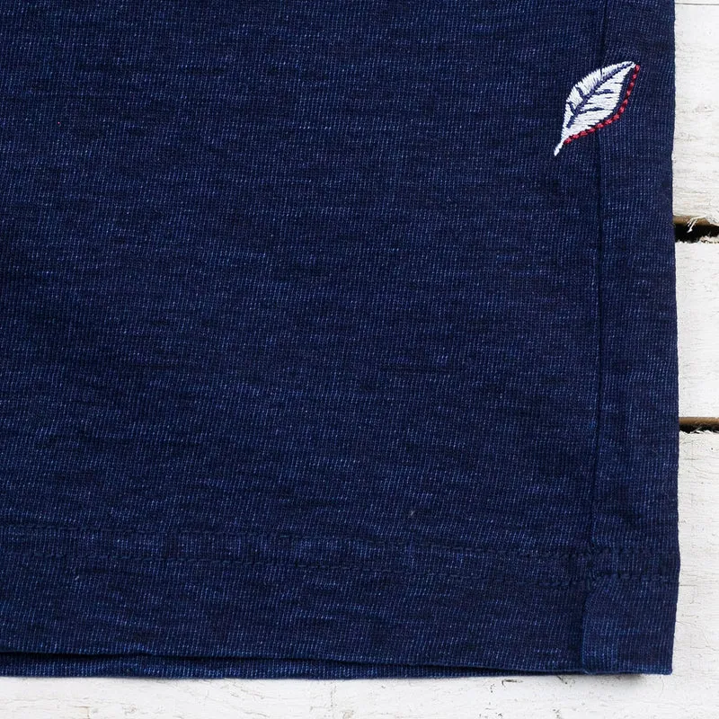 Knitted Crew Neck T-Shirt Dark Indigo