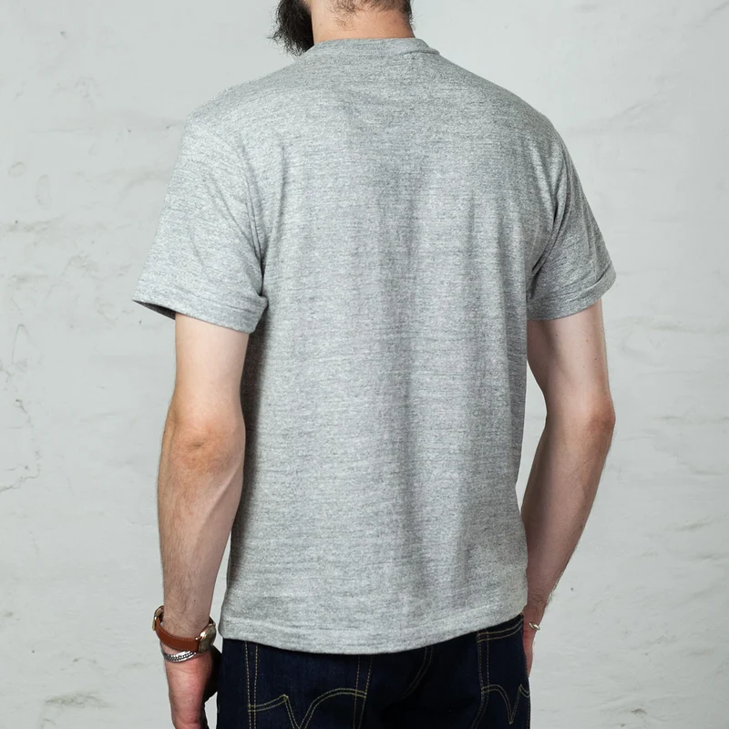 Round Neck T-Shirt Grau Meliert