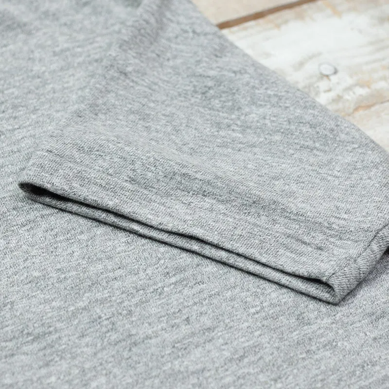 Round Neck T-Shirt Grau Meliert