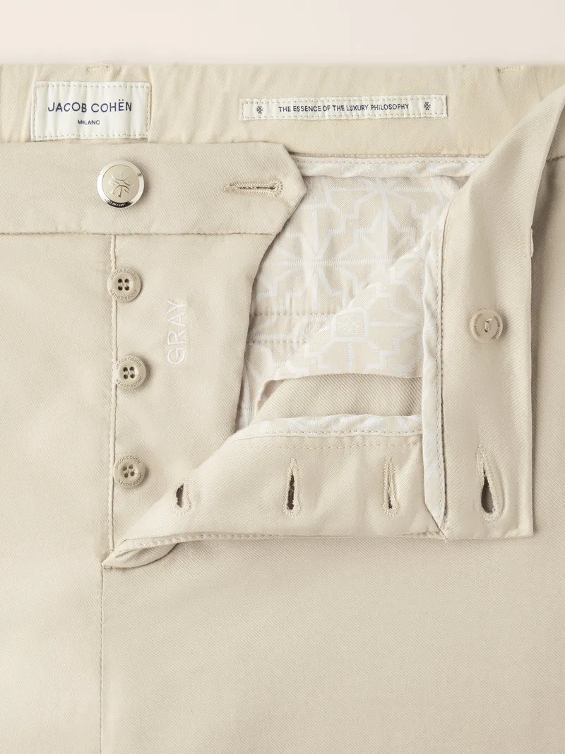 Gray - Pants in Stretch Twill