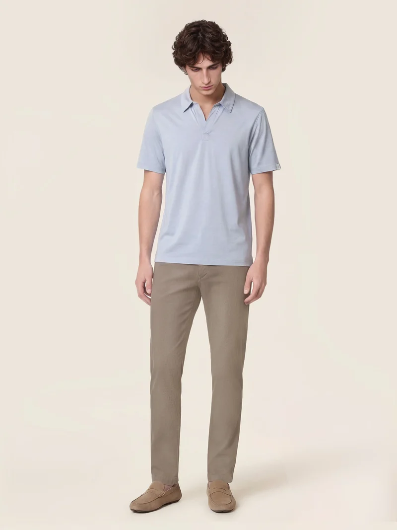 Bobby - Pants in Honeycomb Stretch Cotton