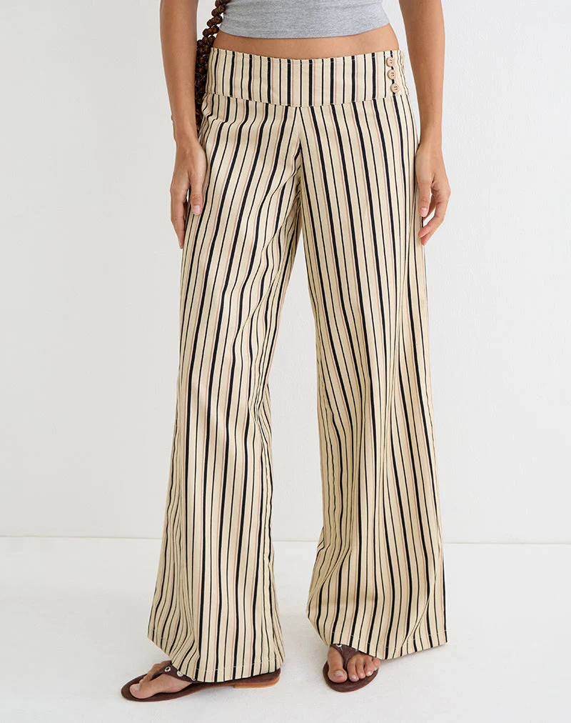 Hose „Rysele“ in „Neutral Stripe Beige“
