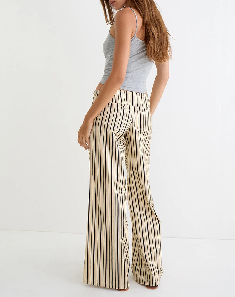 Hose „Rysele“ in „Neutral Stripe Beige“