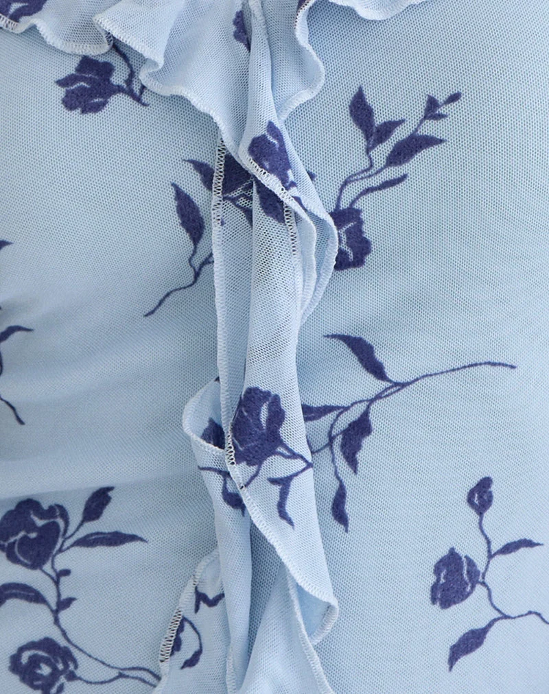 Ansa Frill Cami-Top in zartem Blattblau