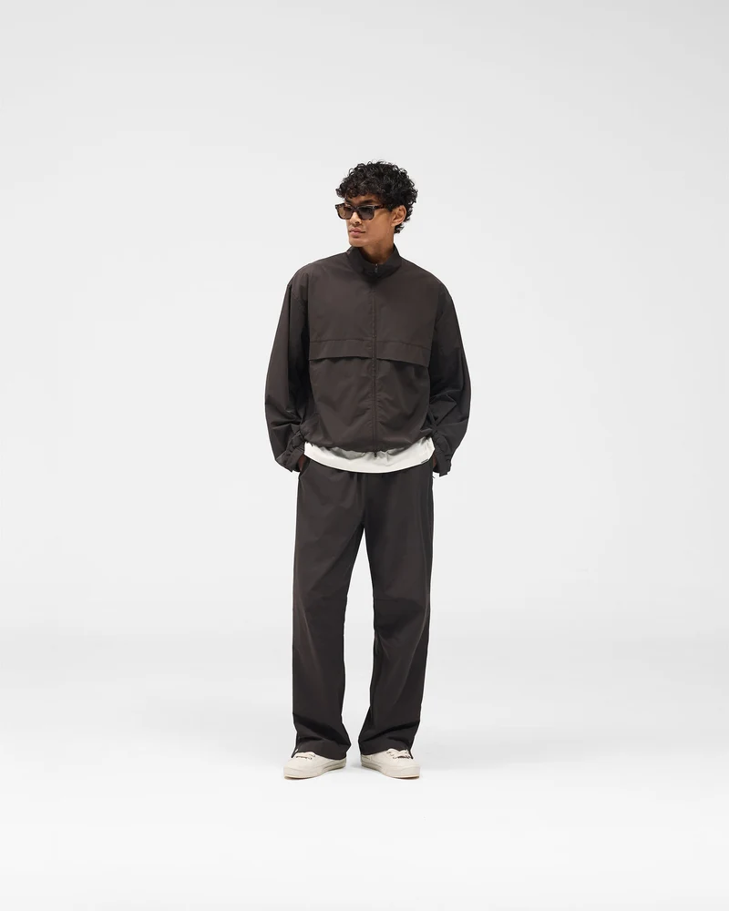 Initial Nylon Track Pant - Coffee