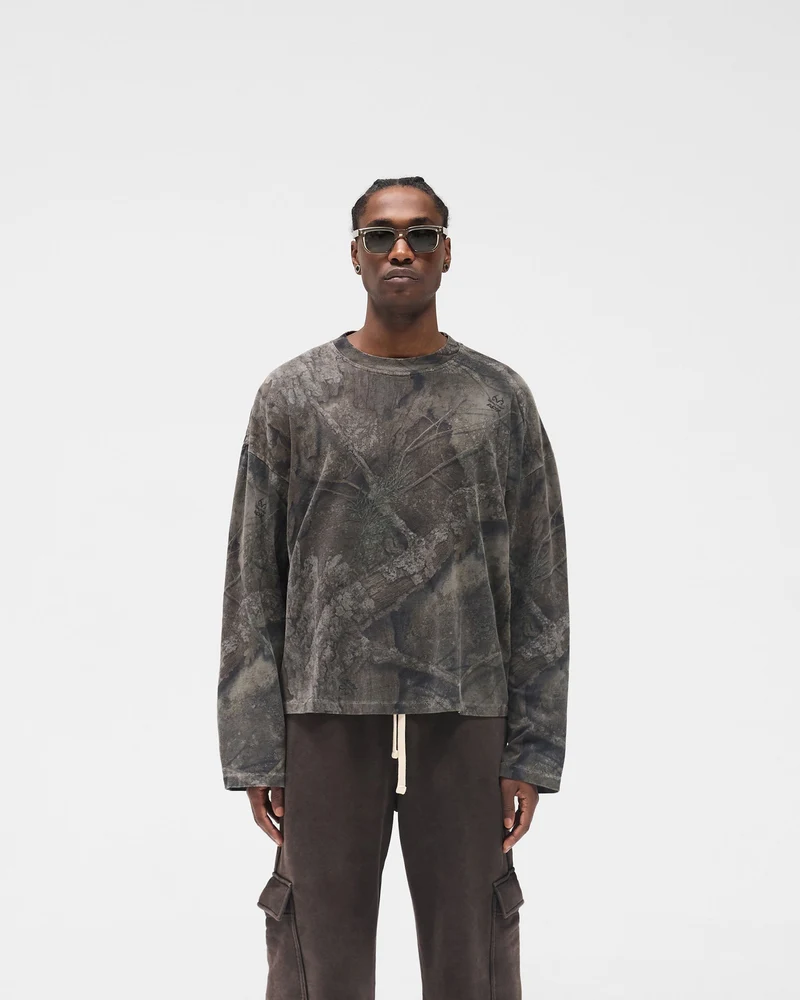 Initial Overdye Realtree® Long Sleeve T-Shirt - Overdyed Black