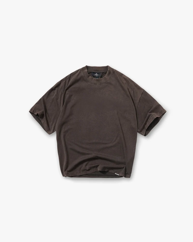 Initial Oversized T-Shirt - Coffee