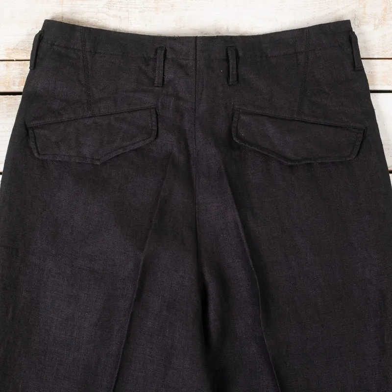 English Trousers Linen Black