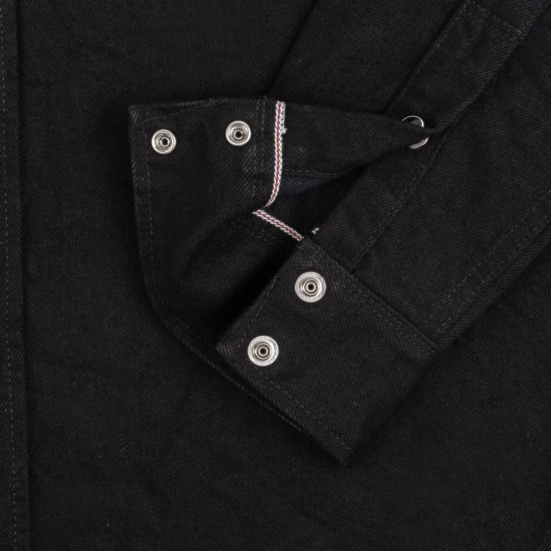 IHSH-295-BLK 14 oz. Selvedge Western Shirt Black/Black