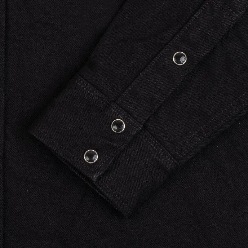 IHSH-295-BLK 14 oz. Selvedge Western Shirt Black/Black