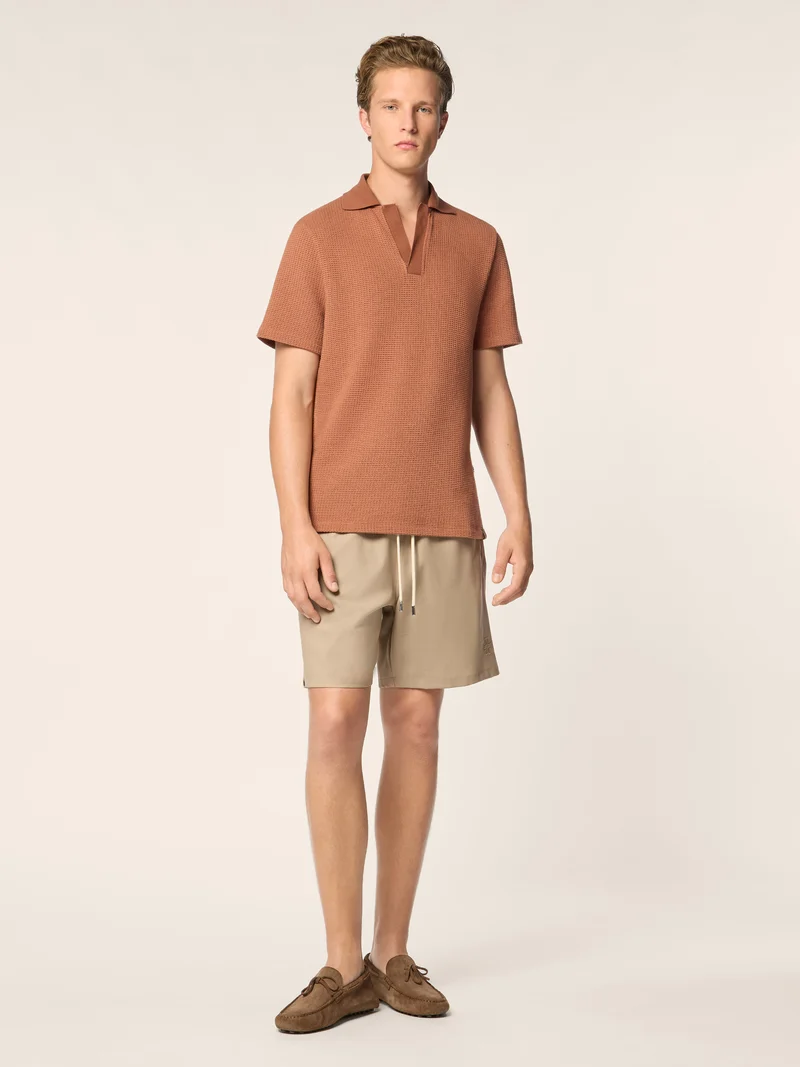 Cotton-Silk Jersey Polo